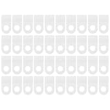 OUNONA 100 Stück Teiliges Kabelschellen R förmige Kabelklemmen Weiß für Seillicht Montage Kabelhalter Flexibel UV beständig für Innen Außen Küchen Terrasse Wohnzimmer