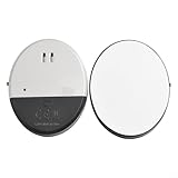 babominimer For Ultra For Slim Vibrationsalarmsensor for and Doors with 130dB, Home Burglar Alarmanlage, Black and Silver (2pcs)