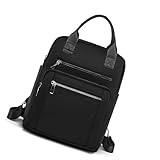 Morain Lässiger Reiserucksack für Damen mit großer Kapazität, Oxford-Stoff, wasserabweisend, Schultertasche, Handtasche mit mehreren, Schwarz , 9.36x8.3669in