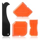 Fugenglätter Set, 4 Stück Fliesen Silikon Abzieher Fugenkratzer Fugenabzieher Fugenglätter Professioneller Fugenspachtel für Küche Bad Fliesen Holz Glas Metall