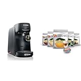 Bosch Tassimo finesse friendly Kapselmaschine TAS162E mit Tassimo Kapseln Probierbox, Vielfaltspaket, 64 Pads