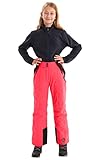 Killtec Mädchen Funktionshose mit abzippbarem Latz, Schneefang und Kantenschutz Gandara Jr, neon-coral, 140, 31941-000