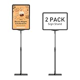 DUKZURA Infoständer A4 Aufsteller Information Stand - Kundenstopper Plakatständer Poster Stands 2 Stück Advertising Stand Height Adjustable Robuster mit Einfachem Inhaltswechsel