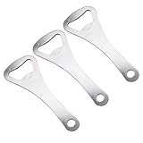 YPYMOD 3 Stück Flaschenöffner, Edelstahl Barkeeper Bierflaschenöffner Bierkorkenzieher aus Edelstahl Bier Flaschenöffner für Home Pub Outdoor Männer
