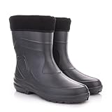 LEMIGO Jessy leichte Damen EVA Gummistiefel (Carbone, 40 EU)