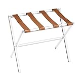 JISADER Acryl-Gepäckträger, Kofferständer, faltbar, Gepäckständer, klappbar, für Wohnzimmer, Braun. Keine Griffe