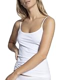 CALIDA Natural Comfort Spaghetti-Top Damen, aus hochwertiger Baumwolle, verstellbare Träger
