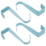 JUMPLAWN 4 Stück Türhaken zum Einhängen aus Kohlenstoffstahl Robuste Garderobenhaken für Schrank und Badezimmertüren Platzsparende Aufbewahrung für Handtücher Schlüssel und