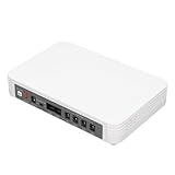 YWBL-WH Mini-USV, 8000 MAh, Unterbrechungsfreie Stromversorgung mit POE 24 V 15 V Ausgang für Router, Modem, Überwachungskamera, Englische Sprachansage, DC 5 V, 9 V, 12 V, (EU-Stecker)