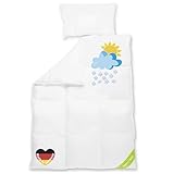 Koru Kids®️ Bettdecken-Set Kinder - Daunendecke 100x135 cm mit Kinder Kopfkissen 40x60 cm - 100% deutsche Daunen – Baby Bettdecke - waschbar bis 60° - Oeko-TEX - Kinderbettdecke