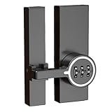 Volakebeing Passwort-Türschloss aus Zinklegierung mit leuchtender 3-stelliger Kombination, schlüsselloser Schrank und Glastür-Sicherheitsschloss, Zimmertür und Weinschrank-Hardware (schwarz)