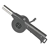 ihreesy Grill Gebläse, Manuelle Grillgebläse Handkurbelgebläse Grillgebläse Handgrillventilator Luftgebläse Grillventilator Grillblasebälge Tragbar Outdoor-Camping-Kochwerkzeug