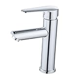 SEWOART 1PC Edelstahl Waschbecken Armatur Mit Elektroplattierung Kalt Und Warmwasser Mischbatterie Für Badezimmer Handwaschbecken Wasserhahn Hochwertige Badarmatur