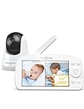 Babyphone mit Kamera 1080P, Paris Rhône 5.5 Zoll großes Display Video Baby Monitor, 5000mAh Akku, Bewegungs-und Geräuscherkennung, 2-Wege-Gespräch, Infrarot-Nachtsicht, Teilbarem Bildschirm, VOX