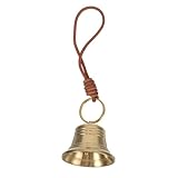 JOINPAYA Rustikale Messing Türglocke Vintage Kleine Hängende Glocke aus Massivem Messing Dekorative Gartenglocke für Türgriff und Hausdeko