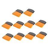 PHENOFICE 10 Stück Mini Pinsel Tragbarer Pinsel Kleiner Pinsel Borstenpinsel Malerei Flachkopf Pinsel Malpinsel Haushaltspinsel Deck Fleckenpinsel Kleiner Zeichenpinsel Gelbes