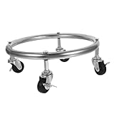 LIGIGWASH Mobiler Propangasflaschenhalter aus Edelstahl mit Bremsrädern Robuster Gasflaschenständer und Transportwagen für Einfache Lagerung und Sicheren Transport von Zylindern zu Hause