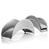 BigDean 3 Stück Gartenschlauchhalter aus Metall Silber - robuster Schlauchhalter zur Wandmontage - ideal auch als Kabelhalter - für Schläuche mit ½ Zoll oder ¾ Zoll Durchmesser