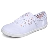 Skechers Damen Bobs B Cute Sneaker, White Canvas, 38 EU