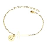 Generisch Armband Fitness Uhr | Personalized Gold Initial Bracelet Jewelry For Teen Girls | Fashionable And Elegant Design Choice Organizer Für Schmuckkästchen (D, One Size)