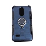 Operitacx Handyhülle Für TPU-Material Mit Rückclip Ring Magnetisch Stoßfest Dreischichtige Handyhülle Marineblau