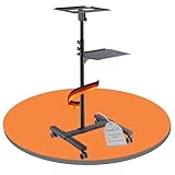 PureMounts PM-PCART-10 - Neigbarer Projektionswagen/Projektionstisch für Beamer und Projektor, flexibel einstellbar (950mm bis 1450mm), feststellbare Rollen, Tragkraft 10kg, Farbe schwarz