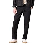 Amazon Essentials Herren Legere Stretch-Chinohose mit gerader Passform, Schwarz, 42W / 30L