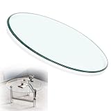 KXWOQ3ED Runde Tischplatte Glas, 6mm Dickes Transparentes Gehärtetes Glas Tischplatten, Rundes Klares Glas für Couchtische, Esstisch, Durchmesser 60cm-100cm(88 cm(35 INCH))