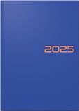 BRUNNEN Buchkalender Modell 795 (2025), 1 Seite = 1 Tag, A5, 352 Seiten, Balacron-Einband, blau
