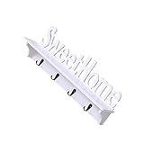 MAGICLULU 1stk Hakenleiste Regal Wand Set Zum Aufhängen Von Bildern Halter Wohnkultur Garage Kabinendekor Schiene Hangerhaken Heimdekoration Umweltfreundliches Furnier Mittlerer Dichte Weiß