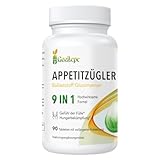 Natürlicher Appetitzügler für Frauen - Hochdosiertes Glucomannan aus der Konjakwurzel - mit Grüntee-Extrakt, Cayennepfeffer-Extrakt, Vitamin B6 & B12 - Vegan und Zusatzstofffrei (90 stück (1er Pack))