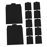 Gatuida 12 Stück Schwarze Papierhüllen für Cds und Dvds Aufbewahrungstaschen mit Großem Stauraum Multifunktional für Hochzeitskarten und Dokumente