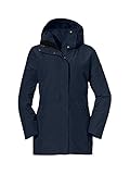 Schöffel Damen 3in1 Parka Warschau L, wind- und wasserdichte Winterjacke, Parka aus Gore-Tex mit wattierter, herauszippbarer Innenjacke,38,navy blazer