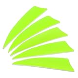 PATIKIL Pfeilfedern 50er Pack 3 Zoll Pfeil Truthahnfeder Befiederung Rechte Befiederung Fluoreszierendes Grün Pfeil-Befiederung für DIY Zielschießen