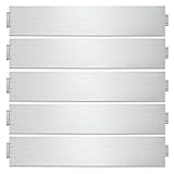 Tubiaz Rasenkante verzinkt Metall 5m 10m 15m 20m 25m 30m 35m 40m 45m 50m 100x15cm verzinkt Beeteinfassung Beetumrandung Mähkante Metall Palisade, Verschiedene Längen erhältlich, Länge 5m