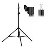 K&F CONCEPT Fotografie Lichtstativ, 280CM Metal Light Stand für Studio-Fotographie, Reflektor, Blitz & Video, einstell Beleuchtungstativ hoch mit Universal 1/4' Srew