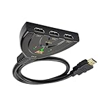Monitor-Konvertierungskabel, 3-in-1-Ausgang, 4K-HDTV-Splitter, 3-Port-HD-Umschalter, Selector, HD-Kabel, unterstützt Full HD 4K 1080P 3D-Player, HDTV, PS4-Spielekonsole, Display-Konvertierungsleitung