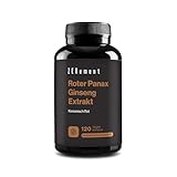 Roter Panax Ginseng Extrakt, 2375 mg (30% Ginsenoside) | echter koreanischer Ginseng | 120 Kapseln | Laborgeprüft, Vegan | Zenement