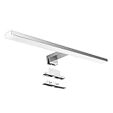 Aourow LED Spiegelleuchte Bad Spiegel Lampe 10W 820lm 40cm Neutralweiß 4000K,3 in 1 Spiegellampe Badezimmer/Badleuchte/IP44 230V,Nickel Chromstahl LED Schrankleuchte