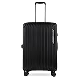 bugatti Hera Hartschalen-Koffer M extra leicht mit 4-Rollen und TSA-Schloss, Reise-Koffer aus PP Light in schwarz