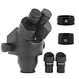 Mikroskopzubehör Kontinuierlicher Zoom 7X-45X Stereo-Binokularmikroskop WF10X/20-mm-Okular-Barlowlinse for Löten von Telefon-PCBs, 3,5X-90X (0,5X2X) Haltbarkeit und zuverlässige Leistung