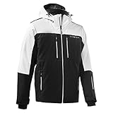 Black Crevice Herren Skijacke, 10.000mm Wassersäule, atmungsaktiv, schwarz/weiß, M
