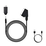 Mcbazel Scart auf HDMI Konverter Kabel mit 720P/1080P Umschalter – Video Audio Adapter für DVD Player, VHS Videorecorder, Receiver & Konsolen am TV/Monitor – Inklusive USB Stromkabel