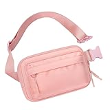Taillentasche für Herren, Sport-Bauchtasche für Frauen – tragbare Hüfttasche | Hüfttasche für Männer und Frauen, wasserdichte Sport-Taillentasche für Reisen, Wandern, Laufen, Rosa, Se référer au