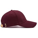 Ruyosn Kappe Herren Basecap Damen Verstellbar Cappy Waschbar Klassische Baseball Cap Unisex Sonnenschutz Baseballkappe Baumwolle Mütze Atmungsaktiv für Sport Wandern Ausflug Basecap Rot