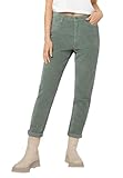 Eight 2 Nine Damen Cordhose, Hohe Taille, Mom-Fit, Lässiger Stil Middle-Green S