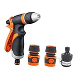 Supvox 5 Sätze Sprinklerkopf chemisches Sprühgerät erweiterbar Zauberstab Anlage Jet sprühkreide sprühkopf multifunktionswerkzeug Wassersprüher Hochdruck-Gartenspritze ABS-Kunststoff Grey