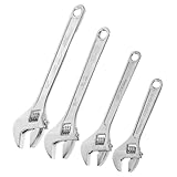 SHINEOFI 4 Teiliger Verstellbarer Schraubenschlüssel Einziehbarer Beweglicher Schraubenschlüssel Universal Maulschlüssel Universell Verstellbarer Doppelmaulschlüssel