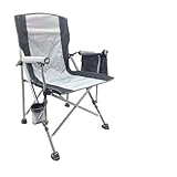 ZYAGH Tragkraft 300 Pfund Outdoor-Freizeitstuhl Klappbarer Strandstuhl Kunststudent Malstuhl Regiestuhl Camping Barbecue(Grey)