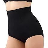 GoodtoU Shapewear Bauchkontrolle Unterwäsche für Frauen Bodyshaper Hohe Taille Höschen Miedergürtel, Schwarz, M-L